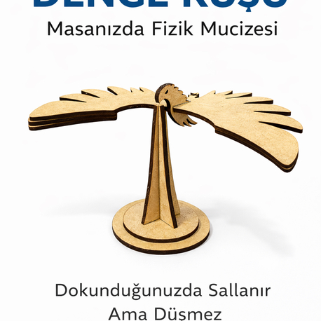 Denge Kuşu Ahşap Oyuncak – Kendin Yap Montessori Denge Oyunu