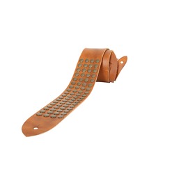 TABAQ - Metal Rain (Antique Brass) - Hakiki Deri Gitar Askısı