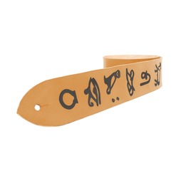 TABAQ - Hieroglyph - Hakiki Deri Gitar Askısı
