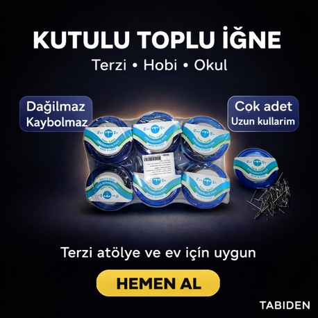 Kutulu Toplu İğne | Terzi ve Hobi İçin Pratik İğne Seti