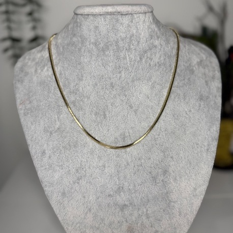 Tabir Düz Gold Zincir Kolye 