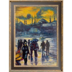 Karaköy Rıhtımı Yağlı Boya Tablo