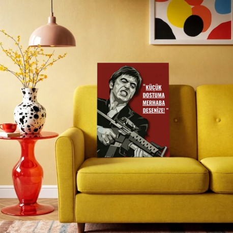 Scarface-TONY MONTANA ALINTISI 4K PREMİUM KANVAS TABLO