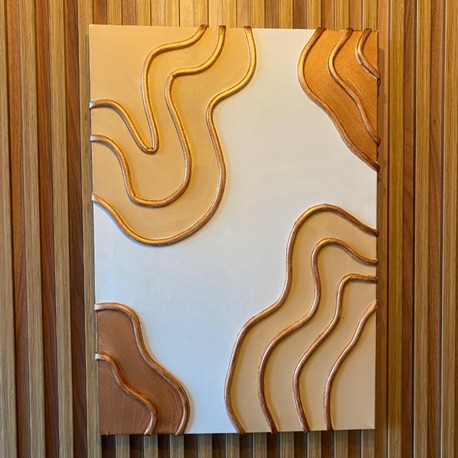 “Topografya” – 35x50 El Yapımı Kabartmalı Modern Tablo