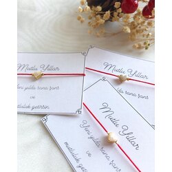 Yılbaşı white kalp 3’lü paket ip bileklik