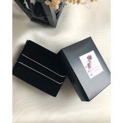 Unisex ince zincir çelik çift bileklik