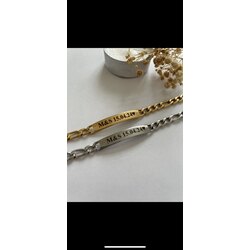 Kişiyeözel çelik yazılı plaka bileklik (adet)