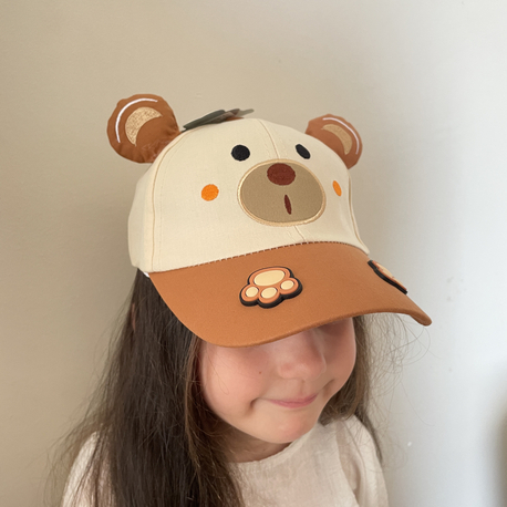 Ayıcıklı unisex çocuk şapka 