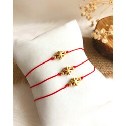 Yılbaşı kartaneli  3’lü ip bileklik paket