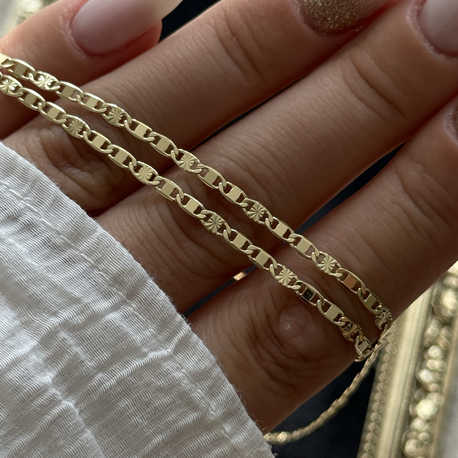 Yansımalı Ezme Kolye | 14k vip
