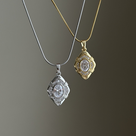 Diamond Vintage Kolye | Çelik