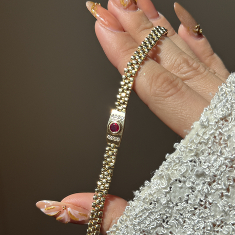 Burgundy hasır kordon bileklik | 14k vip