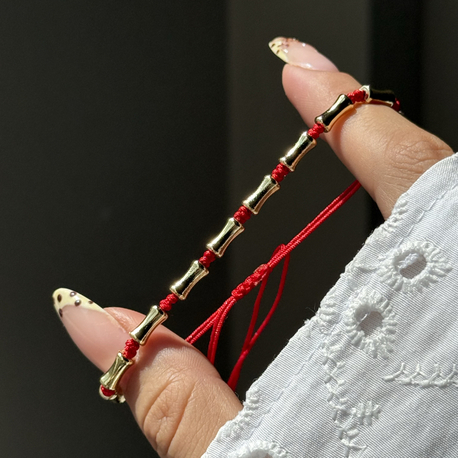 Kemik Kırmızı İp Bileklik