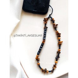Kaplangözü Jasper Taşlı Telefon Charm