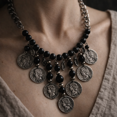 Obsidian Empire – Vintage Statement Kolye