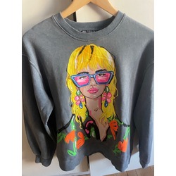 Zara Model Baskılı Kadın Sweatshirt 