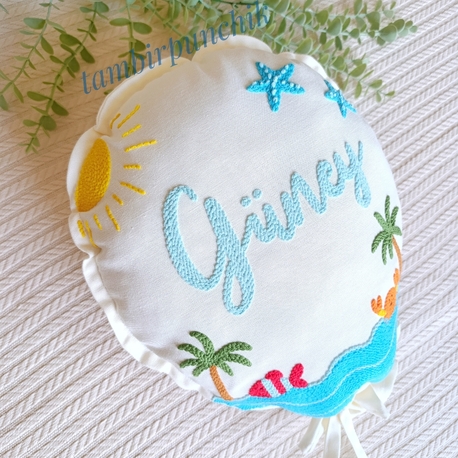 isimli  balon yastık 