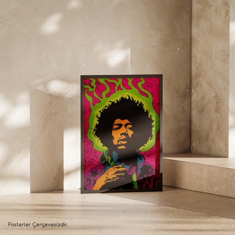 Jimi Hendrix Çizim Posteri