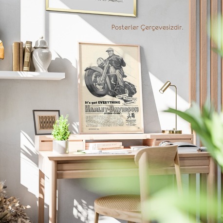 Harley Davidson Gazete Reklamı Posteri