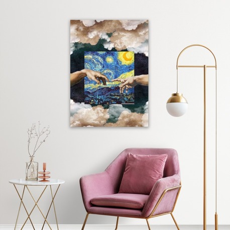Van Gogh ve Eller Çizim Poster