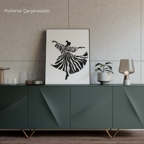 Dans Eden Çizgi Kadın Posteri