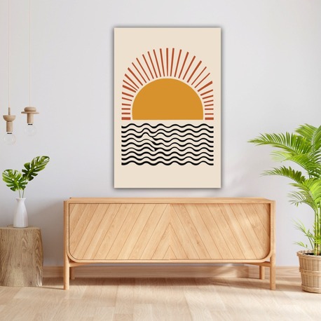 Geometrik Şekilli Güneş Poster