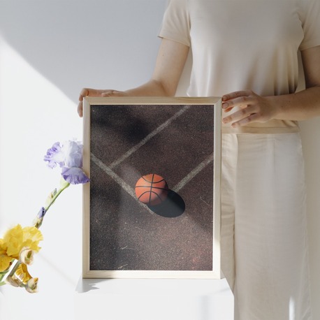 Basket Sahası ve Basket Topu Posteri