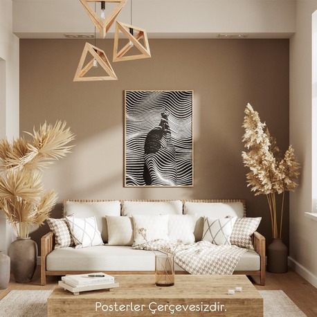 Zebra Efektli Kadın Posteri
