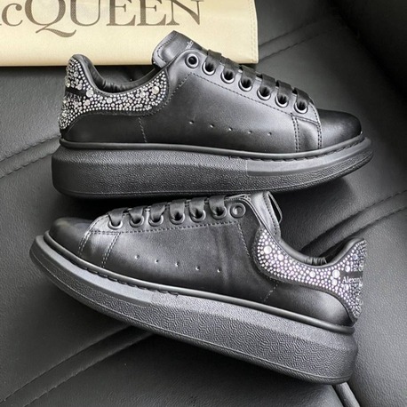 Alexander McQueen Siyah-Gümüş Taşlı