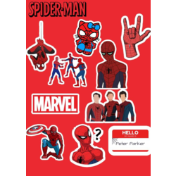 Spiderman Temalı Sticker seti