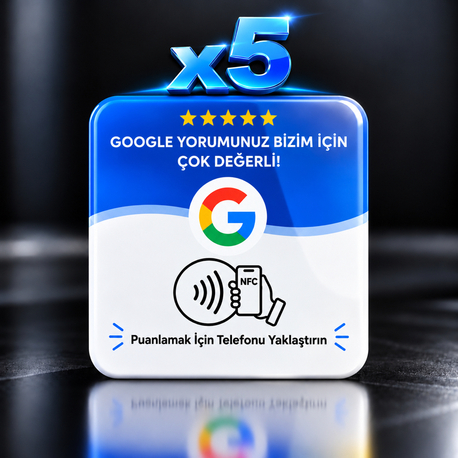 5'li Google NFC Yorum Kartı