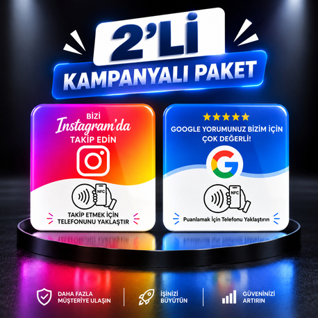 Google+Instagram NFC Kartı - Avantaj Paket
