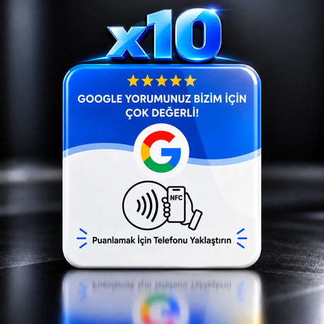 10'lu Google NFC Yorum Kartı
