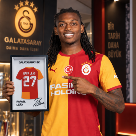 Rafael Leão - Galatasaray SK - İmzalı Forma Çerçevesi