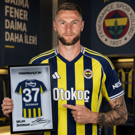 Milan Škriniar - Fenerbahçe SK - İmzalı Forma Çerçevesi