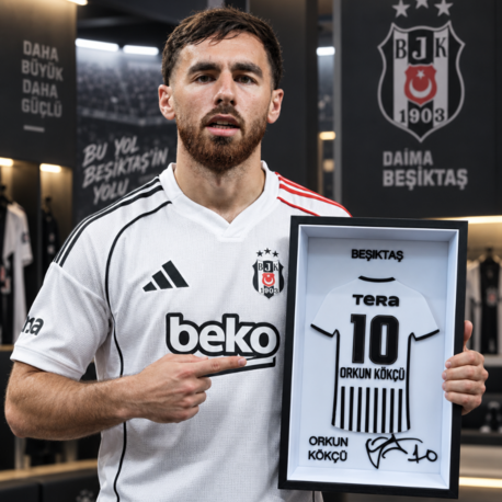 Orkun Kökçü - Beşiktaş JK - İmzalı Forma Çerçevesi