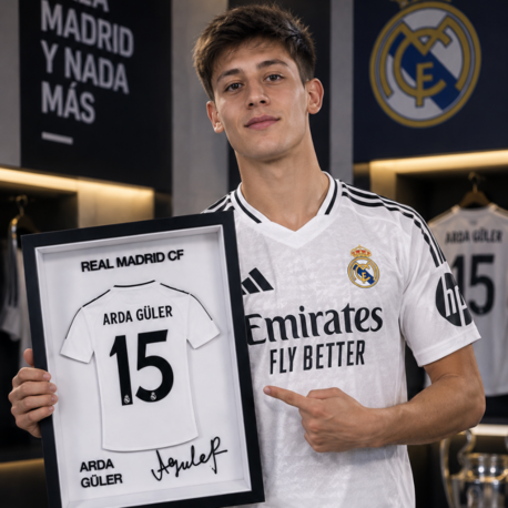 Arda Güler - Real Madrid - İmzalı Forma Çerçevesi