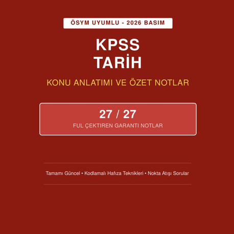 Kpss tarih notları
