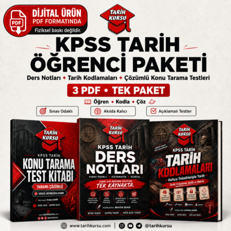 KPSS TARİH ÖĞRENCİ PAKETİ | 3 PDF