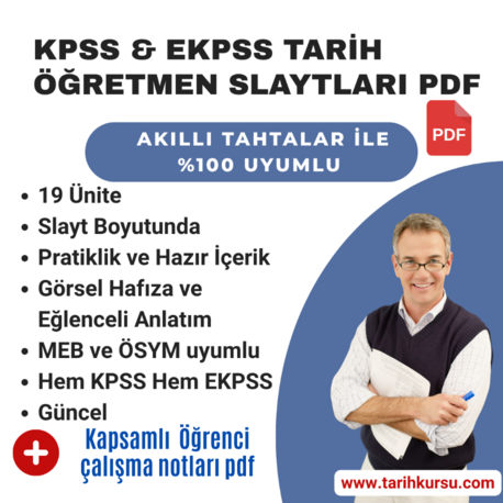KPSS & EKPSS ÖĞRETMEN KONU ANLATIM SLAYTLARI + ÖĞRENCİ ÇALIŞMA NOTLARI