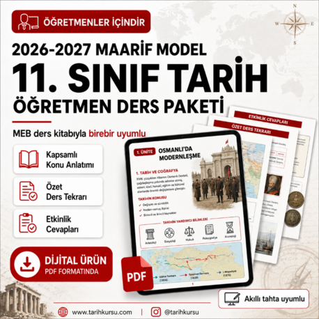 GÜNCELLENİYOR....   2026-2027 Maarif Model 11. Sınıf Tarih Öğretmen Ders Paketi