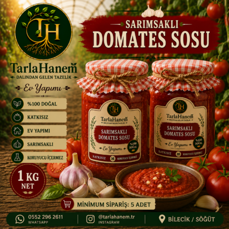 Bizimle iletişime geçin SARIMSAKLI DOMATES SOSU (en az 5 adet sipariş)