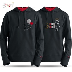 Tarrzz Kapşonlu Tasarım Sweatshirt - Çift Kombini - Mıknatıslı