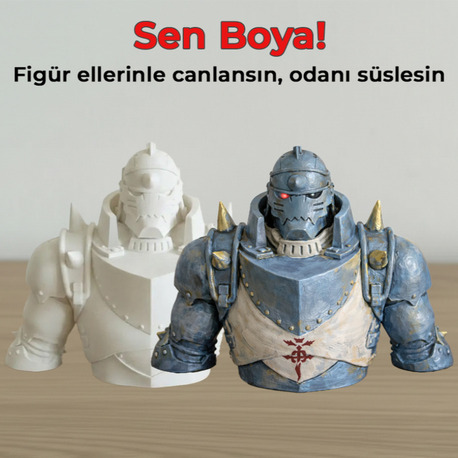 Alphonse Elric Figür Boyama Kiti - Bir Zırha Hapsedilmiş Koca Yürekli Sanat