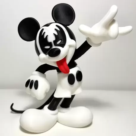 Mickey "The Rockstar" - KISS Esintili Özel Tasarım Koleksiyon Figürü