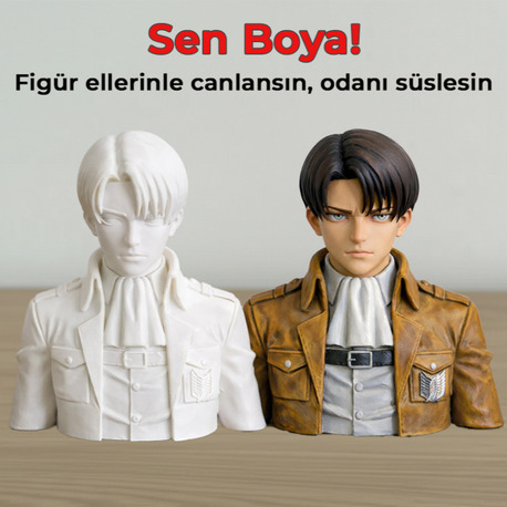 Levi Ackerman Figür Boyama Kiti - İnsanlığın En Güçlü Askerini Sen Renklendir