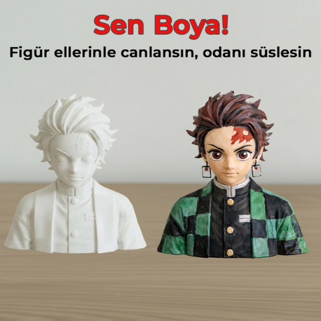 Tanjiro Kamado Figür Boyama Kiti - Kendi İblis Keser Hikayeni Başlat