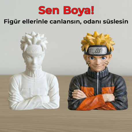 Naruto Uzumaki Figür Boyama Kiti - Geleceğin Hokagesini Kendi Ellerinle Renklendir