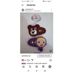Maşa ile Koca Ayı örgü toka seti