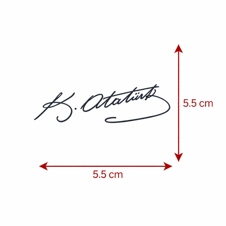 KÜÇÜK BOY ATATÜRK İMZASI DÖVME 5x5 MED-198
